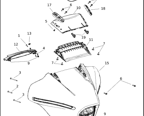 KIT PERNI PARABREZZA STREET GLIDE 2024 10201425 KIT PERNI PARABREZZA STREET GLIDE 2024 10201425