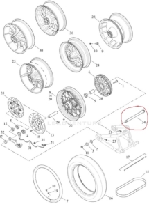 ASSE RUOTA POSTERIORE HD OEM 43000074 FAT BOY E BREAKOUT 2018 IN POI ASSE RUOTA POSTERIORE HD OEM 43000074 FAT BOY E BREAKOUT 2018 IN POI
