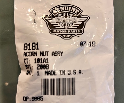 HD OEM SCREW 8181 ACORN NUT ASSY 2