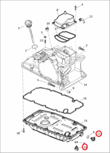 CVO ROAD GLIDE ST PLUG OIL DRAIN 62700327