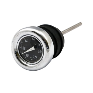 TAPPO ASTA OLIO CON TEMPERATURA CROMO FONDO NERO 907077