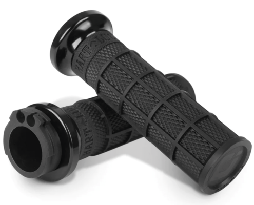 089 Garage - Manopole ODI Hart-Luck black per HD acceleratore a cavo 96-22 V31HCW-BB-B