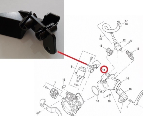 Supporto cavo acceleratore HD OEM 27701-07A XL Sportster 07-20